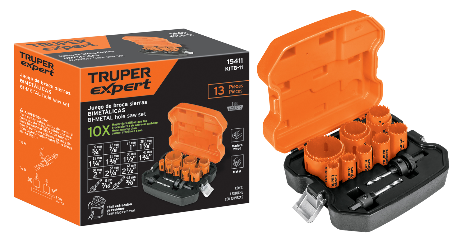 Juego de 11 Brocasierras Bimetálicas TRUPER Expert Ref. 15411
