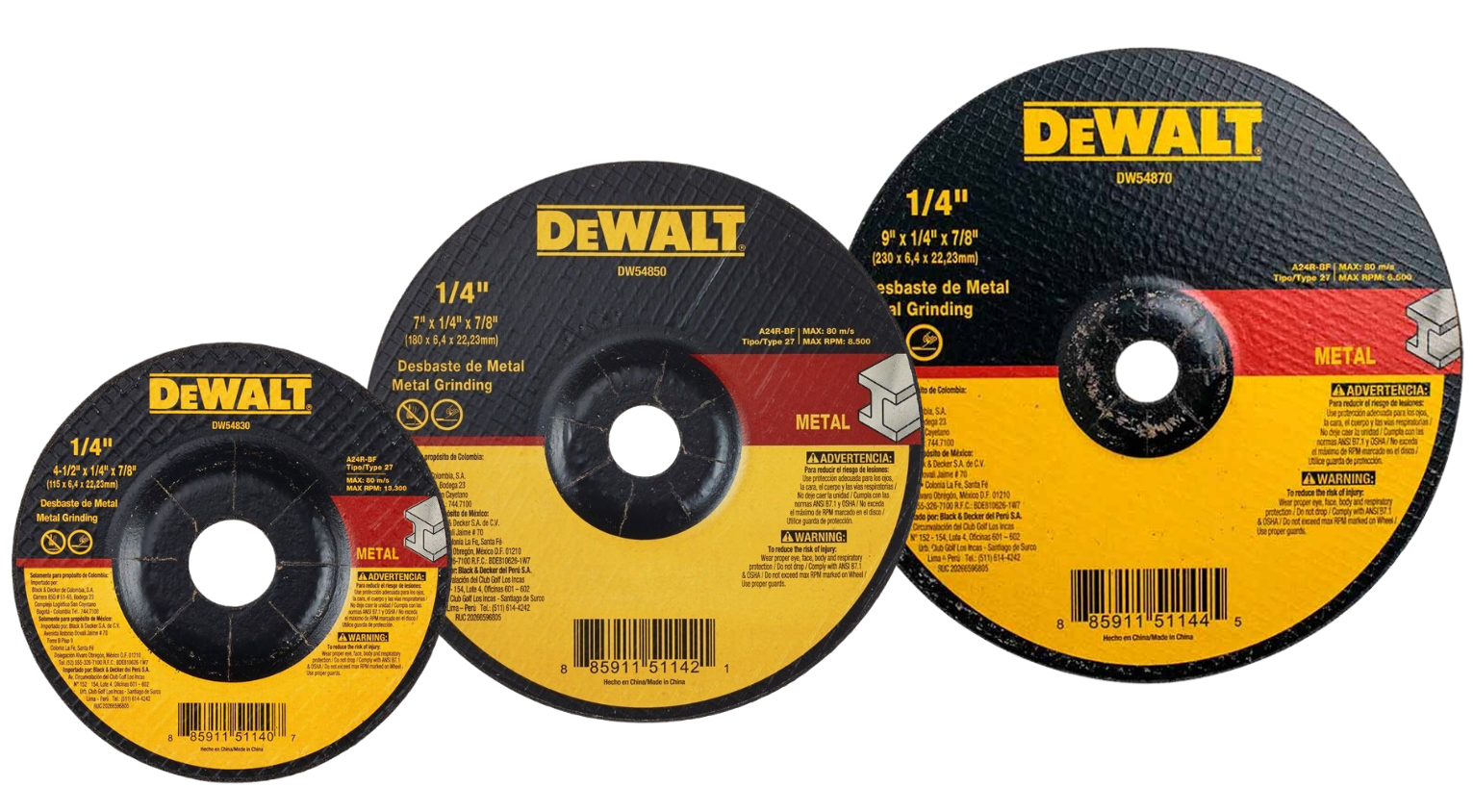 Disco de Desbaste DEWALT High Performance para Metal